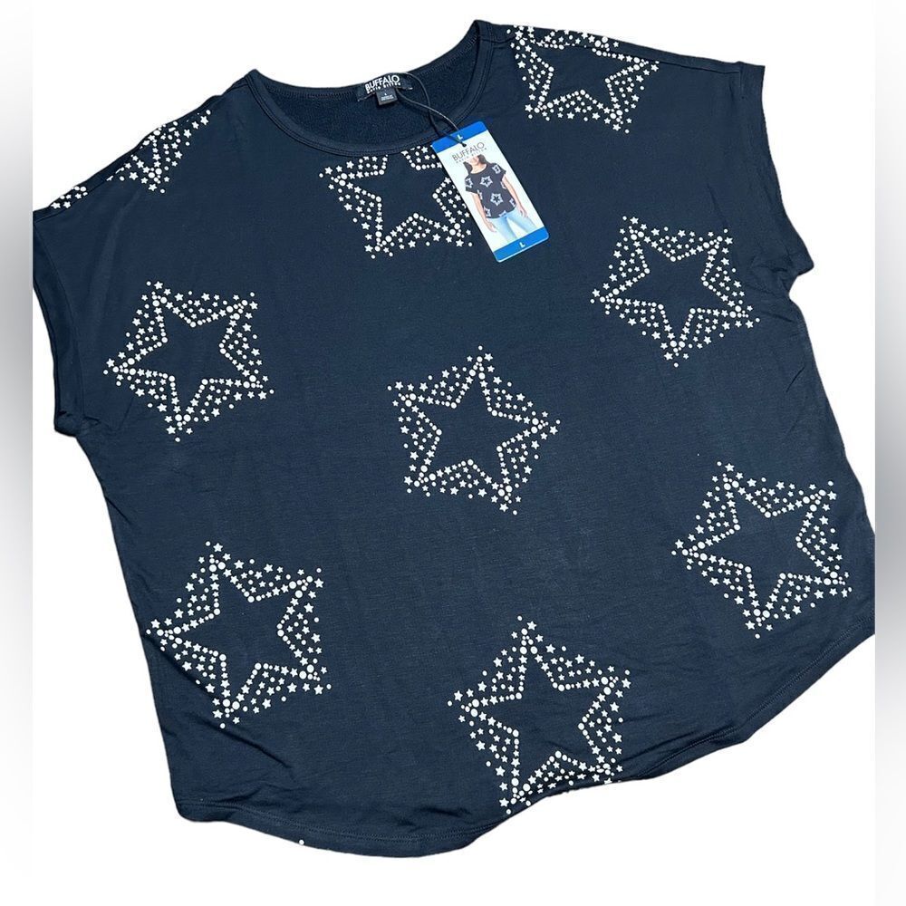 Buffalo Women’s French Terry Short Sleeve Top - Picture 1 of 12